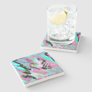 Porta-copo De Pedra Começando a Bloom Abstrato