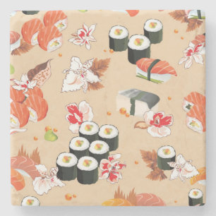 Porta-copo De Pedra Comida japonesa: Padrão Sushi 3