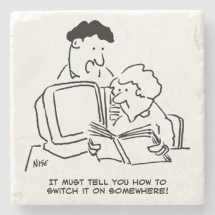 Porta-copo De Pedra Como ligar o computador