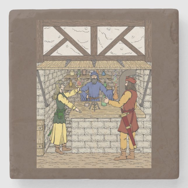 Porta-copo De Pedra Compro Apothecary Fantasy (Frente)