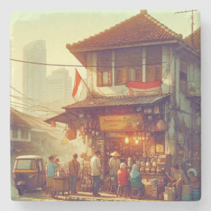 Porta-copo De Pedra Compro Café da Rua Jakarta