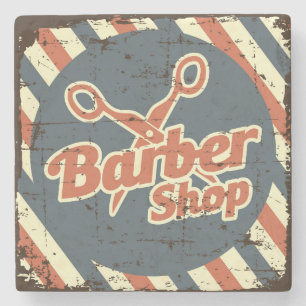 Porta-copo De Pedra Compro Vintage Classic Blue Barber