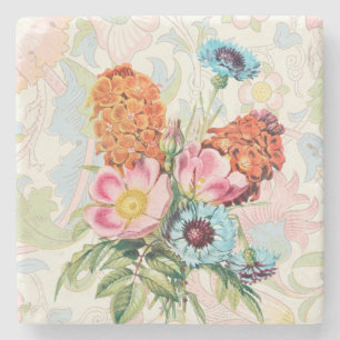 Porta-copo De Pedra Conjunto de Pedra para Copos com Buquê de Flores D