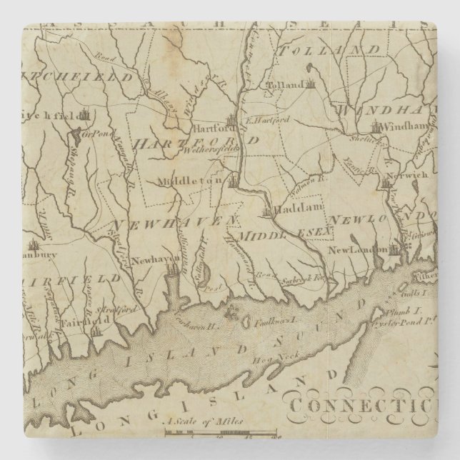 Porta-copo De Pedra Connecticut 8 (Frente)