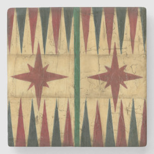 Porta-copo De Pedra Conselho de Jogo Antiquado do Backgammon por Ethan