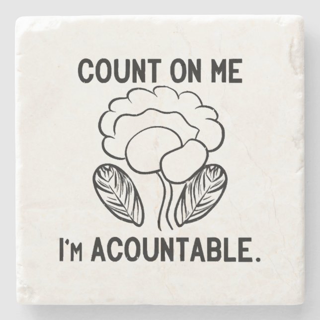 Porta-copo De Pedra Conte comigo, sou responsável (Frente)