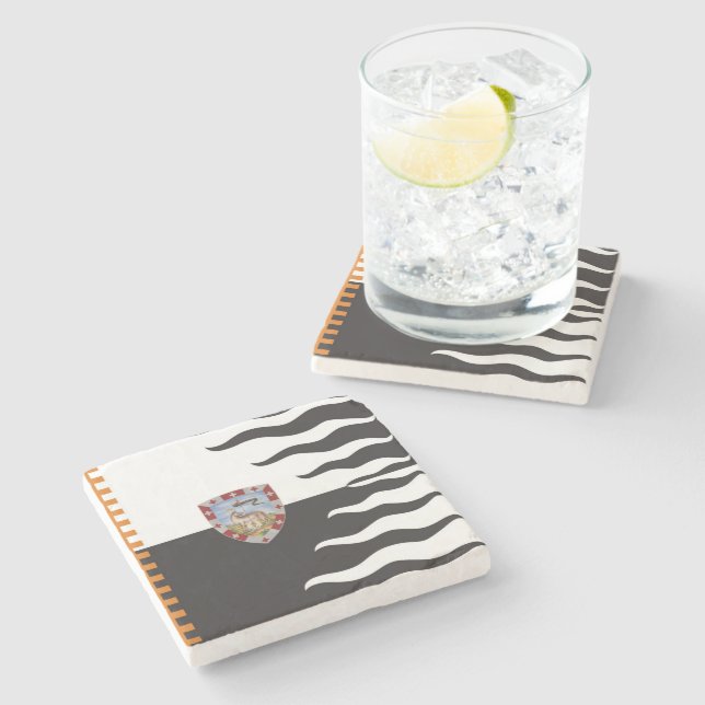 Porta-copo De Pedra Contrada della Lupa (Ela-Wolf) Palio di Siena (Lateral)