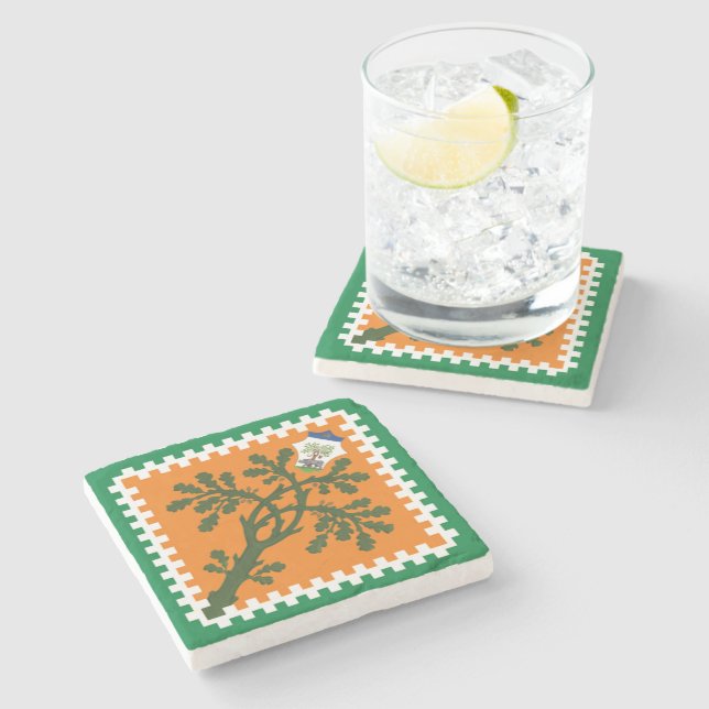 Porta-copo De Pedra Contrada della Selva (Floresta) Palio di Siena (Lateral)