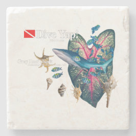 Porta-copo De Pedra Convite tropical