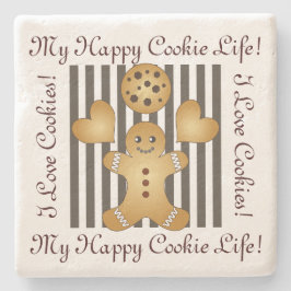 Porta-copo De Pedra Cookie Personalizado Gingerpão Gelado