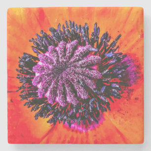 Porta-copo De Pedra Copo de apoio, desenho floral