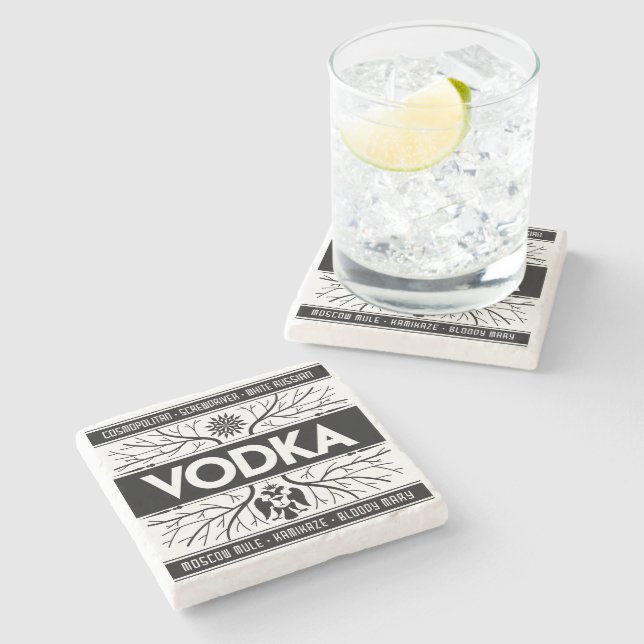 Porta-copo De Pedra Copo de Vodka (Lateral)