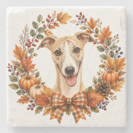 Porta-copo De Pedra Copo para Wreath de Outono Whippet