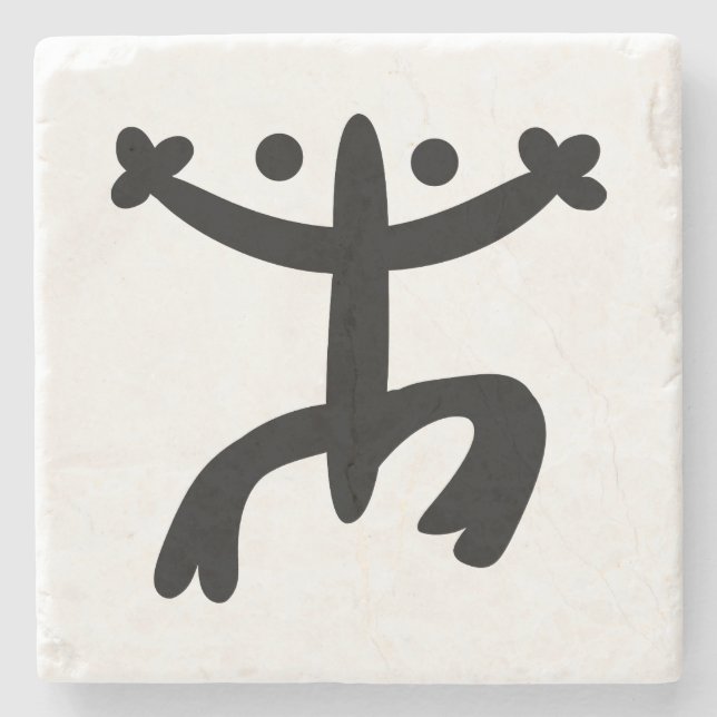 Porta-copo De Pedra Coqui preto (Frente)