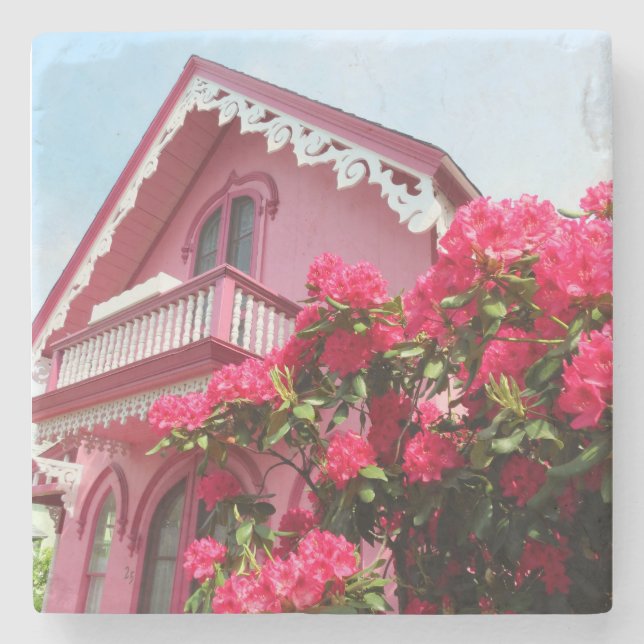 Porta-copo De Pedra Cor-de-rosa - Vinha de Martha (Frente)