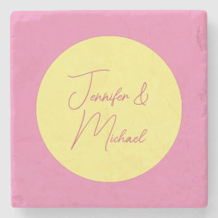 Porta-copo De Pedra Cor Simples de Pastel Simples Moderna e Minimalist