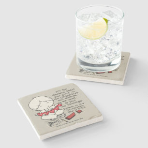 Porta-copo De Pedra Corações Agradecidos