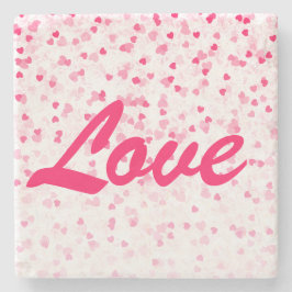 Porta-copo De Pedra Corações e Amor do namorados