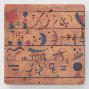 Porta-copo De Pedra Cordas de Caracteres Wassily Kandinsky