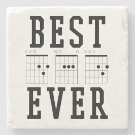 Porta-copo De Pedra Cordas de Violão do Melhor Pai | Presente de Dia d