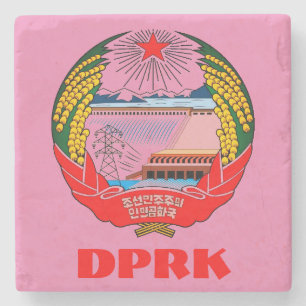 Porta-copo De Pedra Coreia do Norte - RPDC 한 국 (Reino Unido da Grã-Bre