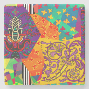 Porta-copo De Pedra Corpo Festivo Turco Indiano Mandala