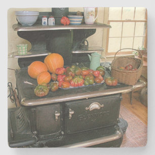 Porta-copo De Pedra Country Wood Cookstove