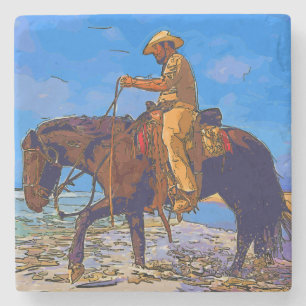 Porta-copo De Pedra Cowboy montado