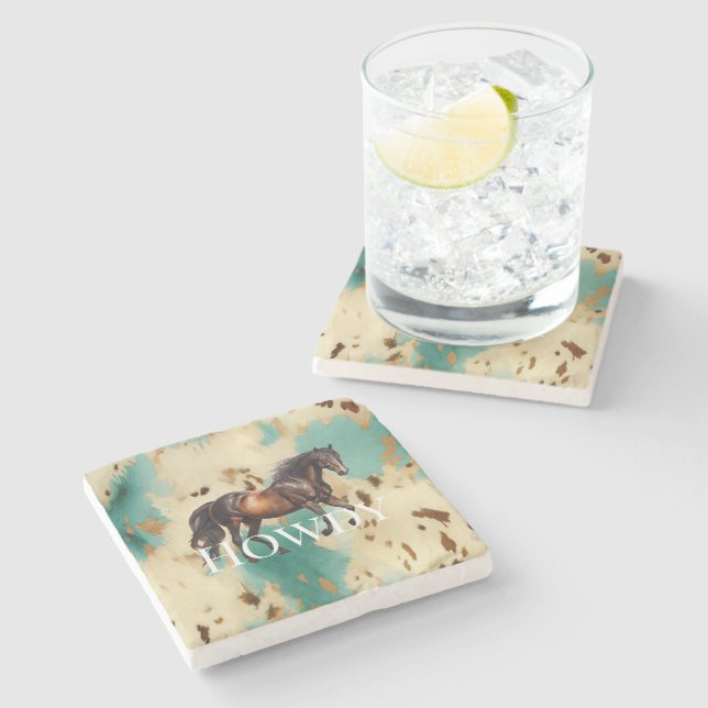 Porta-copo De Pedra Cowgirl Ocidental (Lateral)