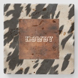 Porta-copo De Pedra Cowhide da Fazenda Ocidental