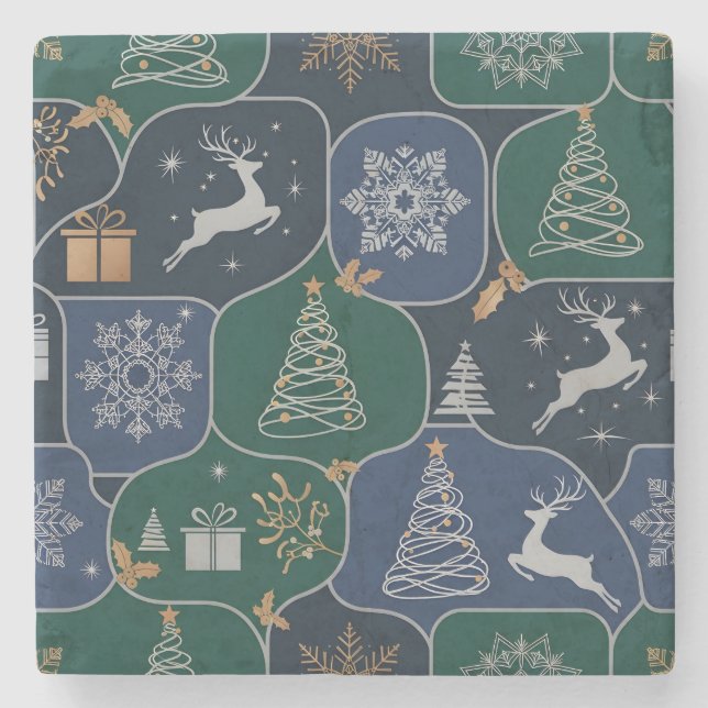 Porta-copo De Pedra Cozy Christmas Magic (Frente)