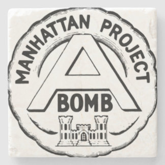 Porta-copo De Pedra Crachá do Projeto Manhattan