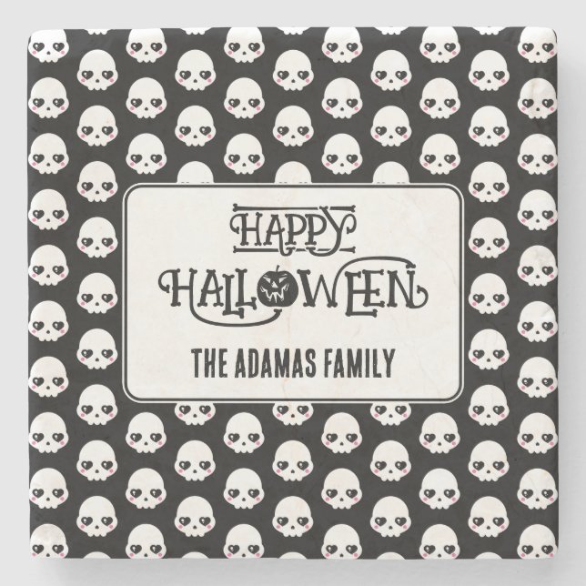 Porta-copo De Pedra Cravo-da-índia com Sobrenome (Frente)