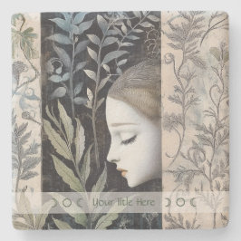 Porta-copo De Pedra Create Your Own Hedge Witch Floral Botanical