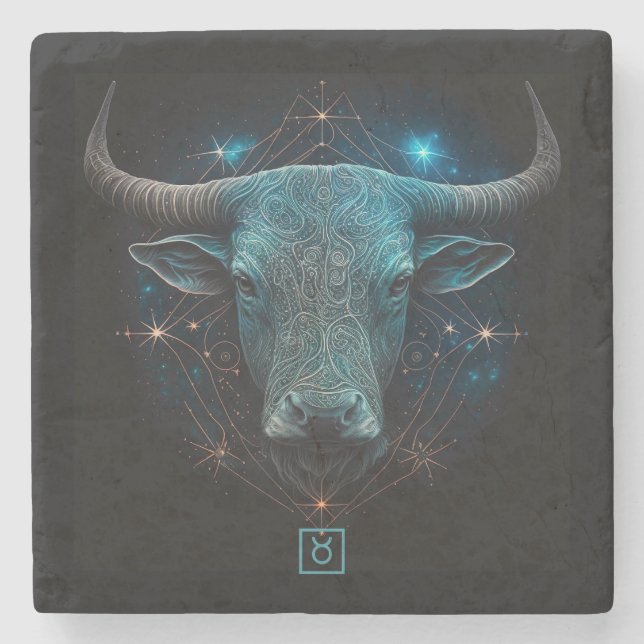Porta-copo De Pedra Create Your Own Mystical Taurus (Frente)