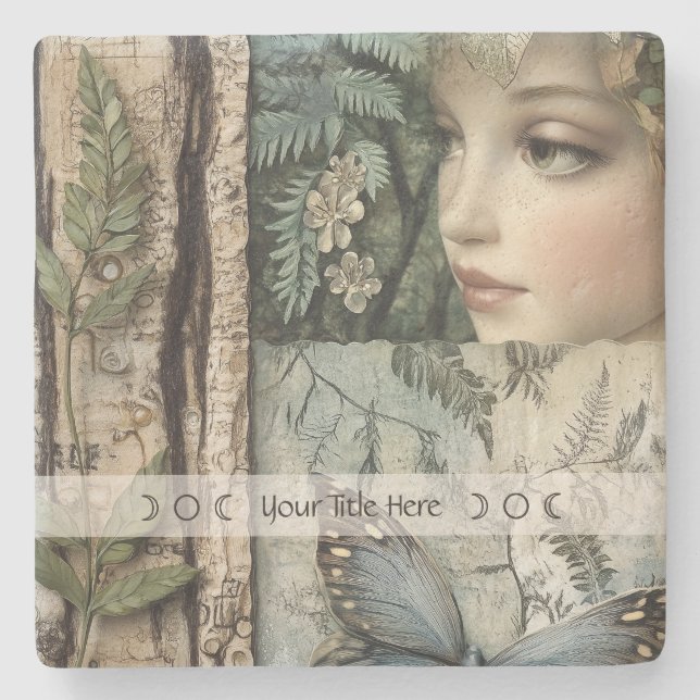 Porta-copo De Pedra Create Your Own Secret Garden Botanical Witch (Frente)