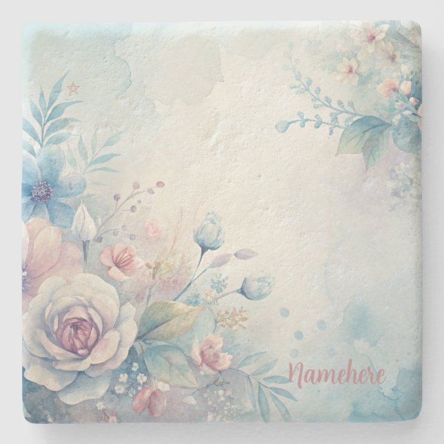 Porta-copo De Pedra Create Your Own Shabby Chic Flower Bouquet (Frente)