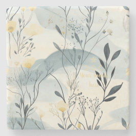 Porta-copo De Pedra Create Your Own Summer Hills Floral Minimilist