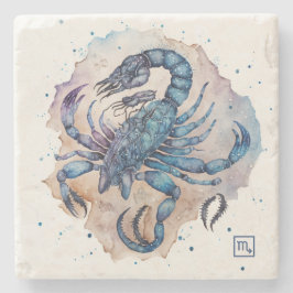 Porta-copo De Pedra Create Your Own Watercolor Scorpio