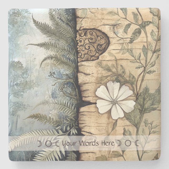 Porta-copo De Pedra Create Your Own Wildflower Botanical (Frente)