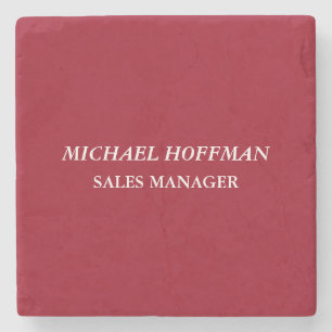 Porta-copo De Pedra Creative Carmine Red Minimalist Classical Italic