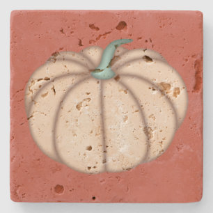 Porta-copo De Pedra Creme Pumpkin em Laranja Negro