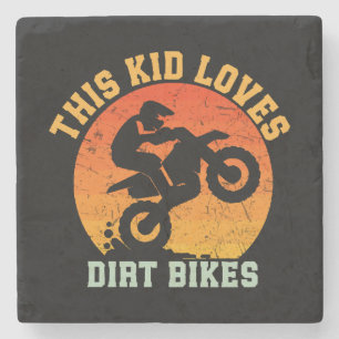 Porta-copo De Pedra Crianças Engraçadas Bicicleta Dirt