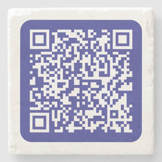 Porta-copo De Pedra Criar um código de QR digitalizável | Azul Escuro  (Frente)