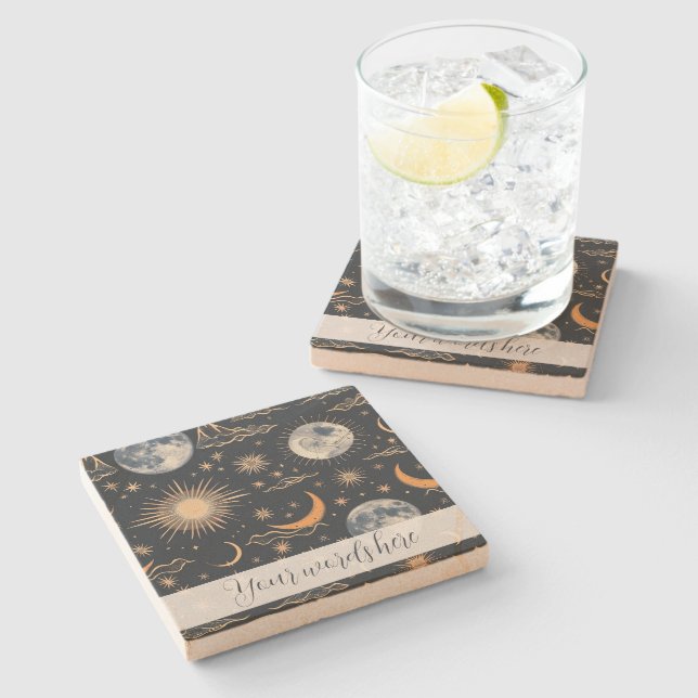 Porta-copo De Pedra Crie As Suas Próprias Nuvens Lunares Celestial (Lateral)