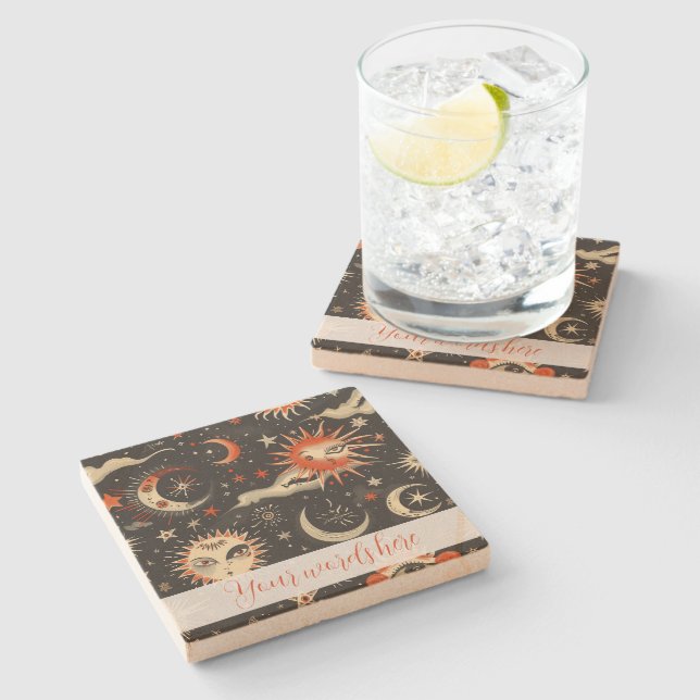 Porta-copo De Pedra Crie Seu Próprio Olho Mágico Celestial Laranja Pre (Lateral)