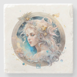 Porta-copo De Pedra Crie Seu Próprio Virgem Aquarela