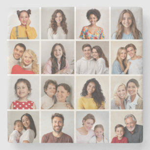 Porta-copo De Pedra Crie Sua Própria Colagem De Fotos 16