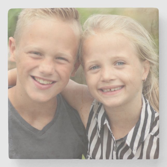 Porta-copo De Pedra Crie sua própria foto (Frente)