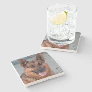 Porta-copo De Pedra Crie sua própria foto personalizada de cão